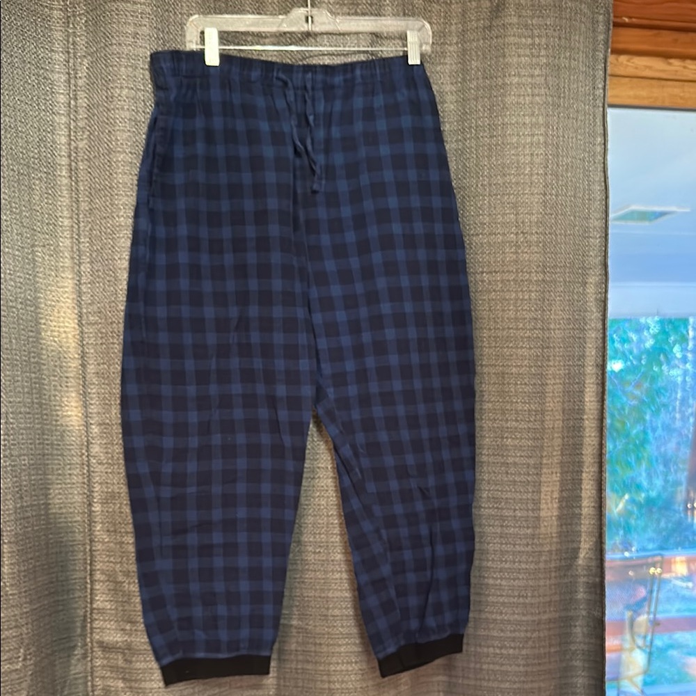 Blue Checkered Men's Pajama Bottoms